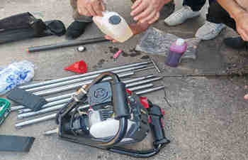 紹爾背包式鉆機(jī)取樣案例